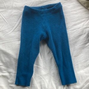 Blue Toddler Merino Knit Leggings